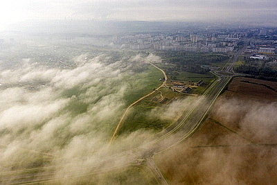 Туманное утро над Гродно