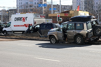 Шесть автомобилей столкнулись на ул.Притыцкого в Минске