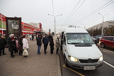 Очереди на маршрутки в сторону Логойска и Смолевичей