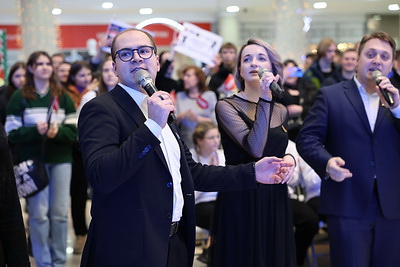 В Минске на \"Марафоне единства\" состоялся караоке-батл \"Код ДНК\"