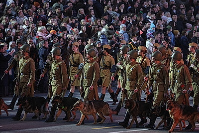 Военный парад по случаю 80-летия Победы прошел у стелы \"Минск - город-герой\"
