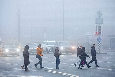 Туманное утро в Минске