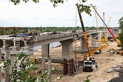Реконструкция моста через Припять в Мозыре подходит к завершению
