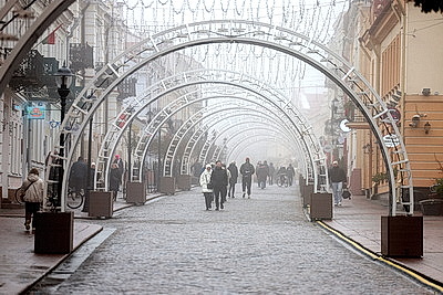 Густой туман окутал Гродно