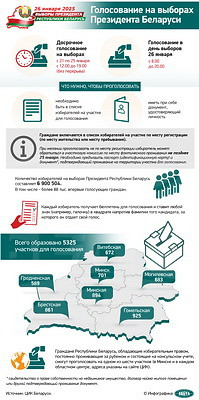 Инфографика. Голосование на выборах Президента Беларуси