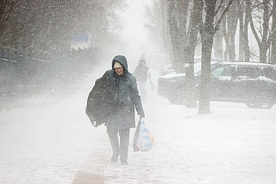 Заснеженный Минск в последние выходные уходящего года