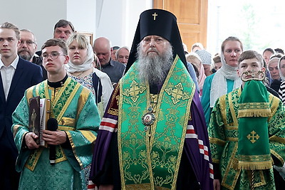 Всенощное бдение в канун памяти преподобной Евфросинии проходит в Полоцке