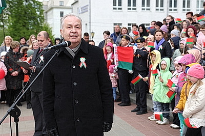 В Минске прошел флешмоб \"Споем гимн вместе\"