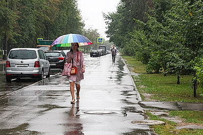 Сильный дождь прошел в Минске