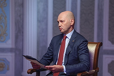 Лукашенко дает интервью межгосударственной телерадиокомпании \"Мир\"