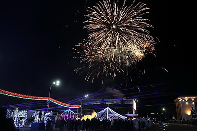 В Гомеле зажгли огни на главной елке региона