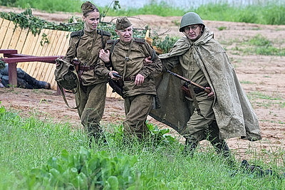 В Шклове прошла военно-историческая реконструкция боя \"Освобождение Шкловского района\"