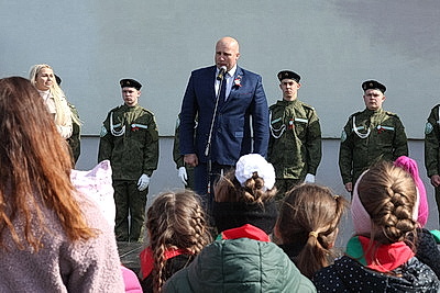 В Могилеве состоялась церемония открытия мурала Героя Советского Союза Фатина