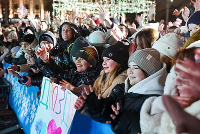 Главную елку региона зажгли в Могилеве