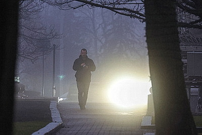 Туманное утро в Минске