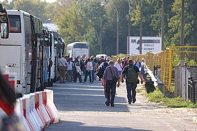 Ситуация у пункта пропуска \"Брест\" на границе с Польшей