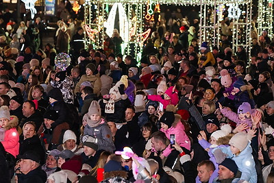 Главную елку региона зажгли в Могилеве