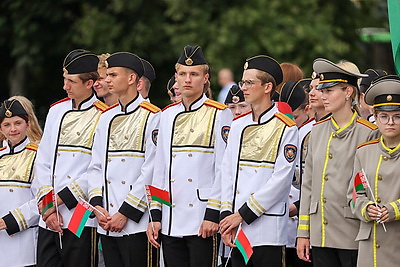 Интерактивные площадки, выставка техники и водная феерия. День пожарной службы отметили в Минске