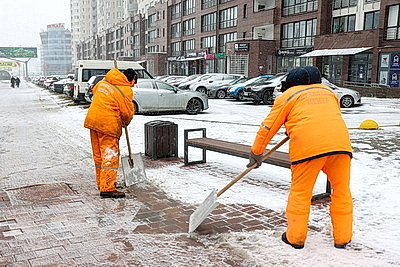 Заснеженный Минск в последние выходные уходящего года