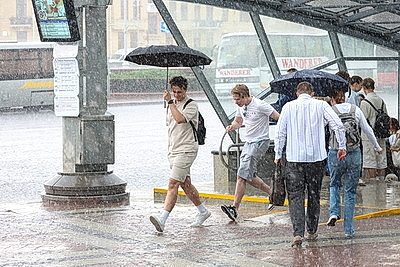 Сильный дождь прошел в Минске