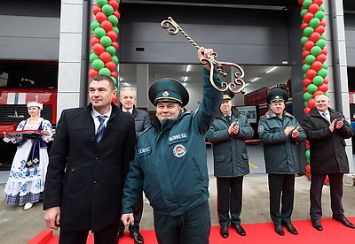 В Шарковщине открыли после реконструкции пожарную аварийно-спасательную часть