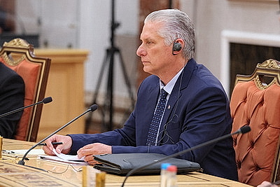 Встреча президентов Беларуси и Кубы проходит во Дворце Независимости