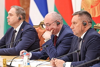 Встреча президентов Беларуси и Кубы проходит во Дворце Независимости