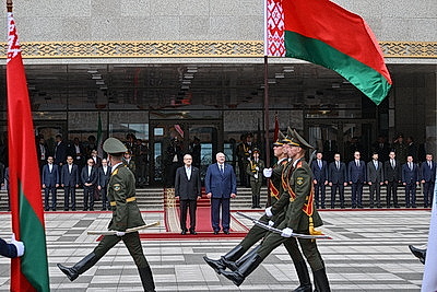 Встреча Лукашенко и Президента Ирана проходит во Дворце Независимости