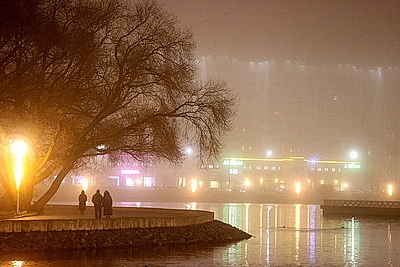 Вечерний туман в Минске