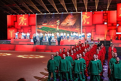 В столичном Дворце спорта проходит праздничное мероприятие к 100-летию спортивной отрасли