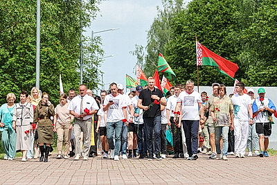 Совместный белорусско-российский \"Марш Победы\" прибыл в Дубровенский район