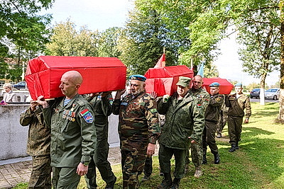 Останки 147 бойцов Красной армии перезахоронили в Витебском районе