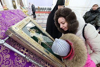 Крест преподобной Евфросинии Полоцкой прибыл в Витебск