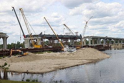 Реконструкция моста через Припять в Мозыре приближается к финишной прямой
