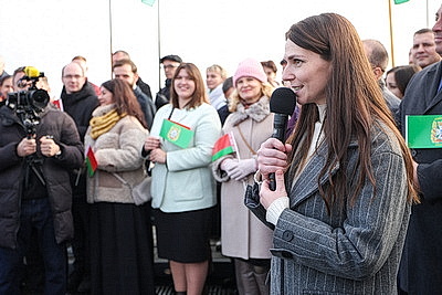 Лукашенко в Мозыре открыл обновленный мост через Припять