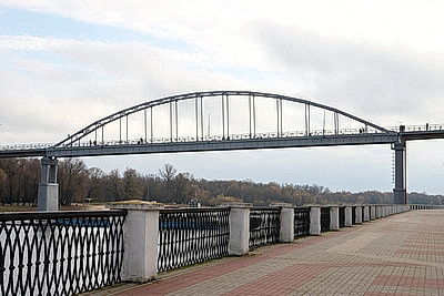 В Гомеле открыли обновленный пешеходный мост через Сож