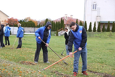 Место с особой энергией. Молодежь помогла в благоустройстве Свято-Афанасьевского мужского монастыря