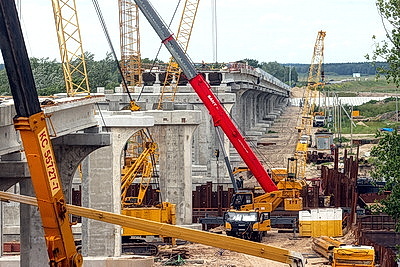 Реконструкция моста через Припять в Мозыре подходит к завершению