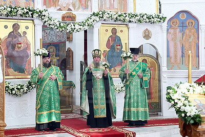 Всенощное бдение в канун памяти преподобной Евфросинии проходит в Полоцке