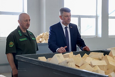 Линию лесопиления мелкотоварной древесины запустили в Ганцевичском лесхозе