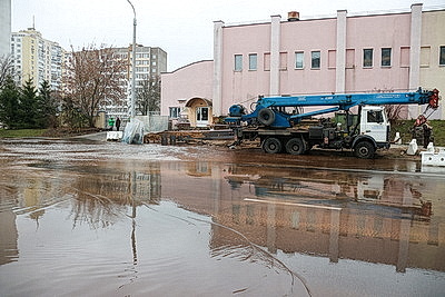 В Минске строительной организацией поврежден трубопровод