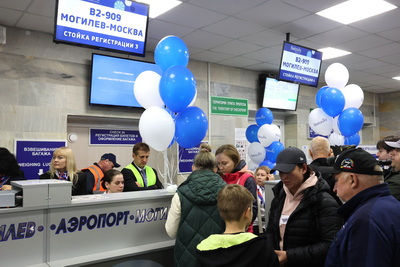 Первый регулярный авиарейс отправился из Могилева в Москву