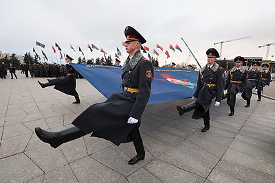 На площади Госфлага воспитанники военно-патриотических клубов принесли клятвы