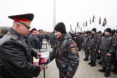 На площади Госфлага воспитанники военно-патриотических клубов принесли клятвы