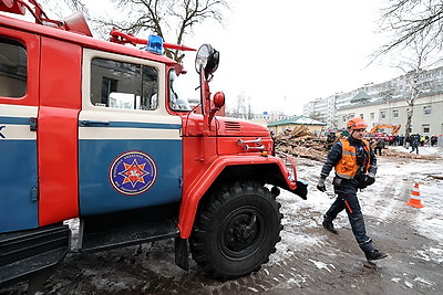 Ликвидацию ЧС отработали спасатели на учении в Витебске