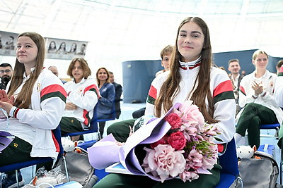 Победителей и призеров Европейского юношеского олимпийского фестиваля чествовали в НОК Беларуси