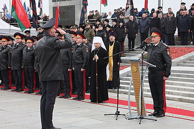 На площади Госфлага воспитанники военно-патриотических клубов принесли клятвы