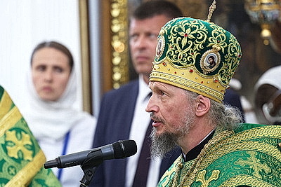 Патриарх Кирилл возглавил богослужение в Свято-Духовом кафедральном соборе Минска