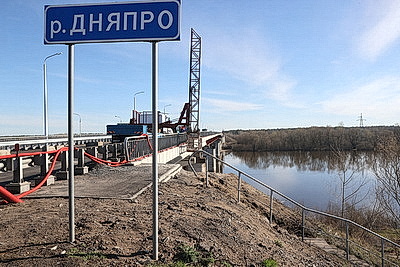 Движение по мосту через р.Днепр в Речицком районе планируется открыть в конце апреля