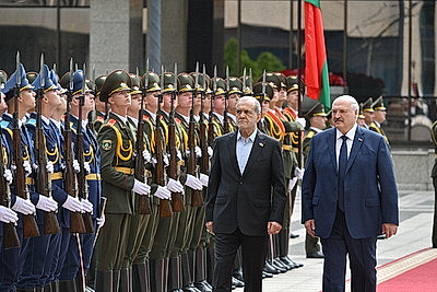 Встреча Лукашенко и Президента Ирана проходит во Дворце Независимости